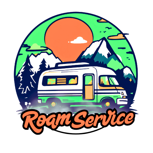 van and mountains