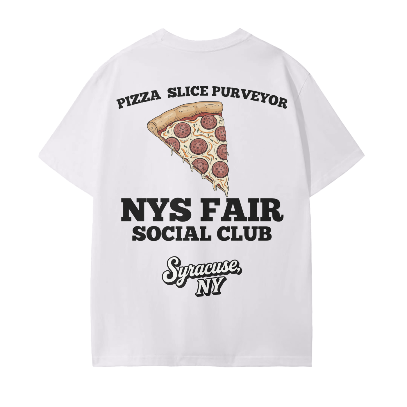 NYS Fair Social Club Pizza Slice Purveyor T-Shirt