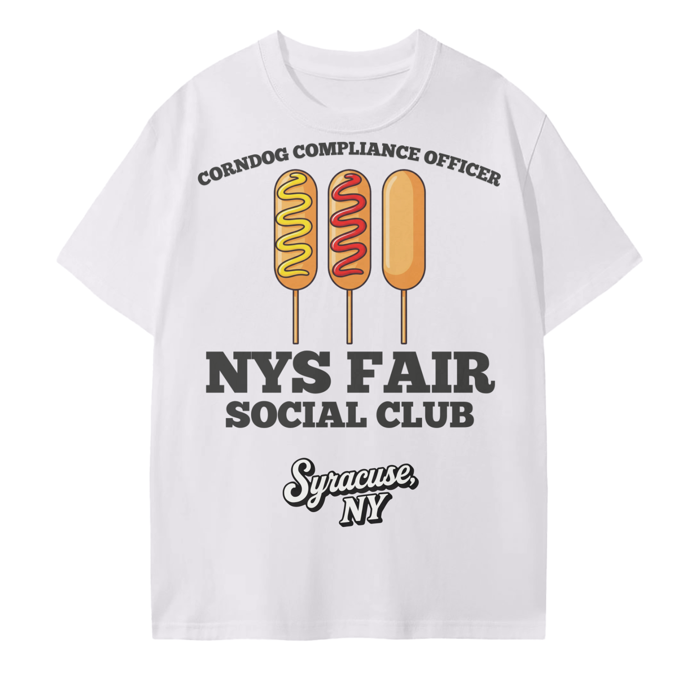 NYS Fair Social Club Corndog Compliance Officer T-Shirt